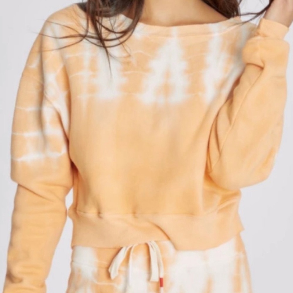 NWT Wildfox Cropped sweatshirt Melon wash color size S